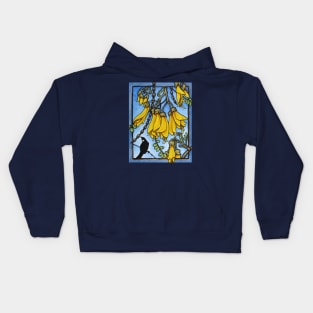 Tui in the kowhai tree Kids Hoodie